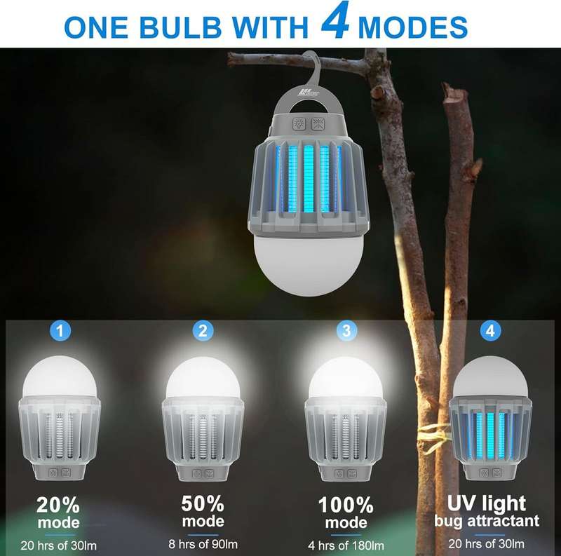 Wisely Rechargeable Mosquito Zapper Lantern - 3 Pack