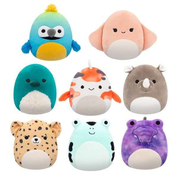 Original Squishmallows Exotic Animal-Themed Collection - Pack of 8