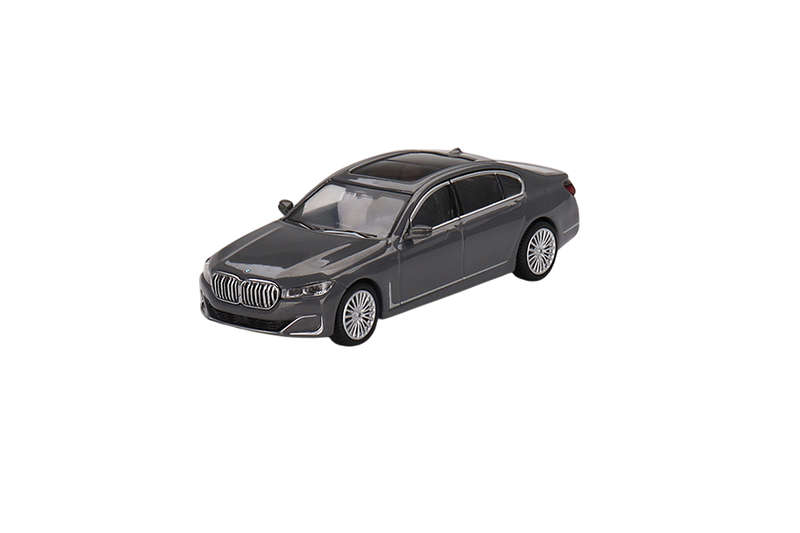 Mini GT BMW 750Li xDrive Bernina Grey Amber 1:64 Model