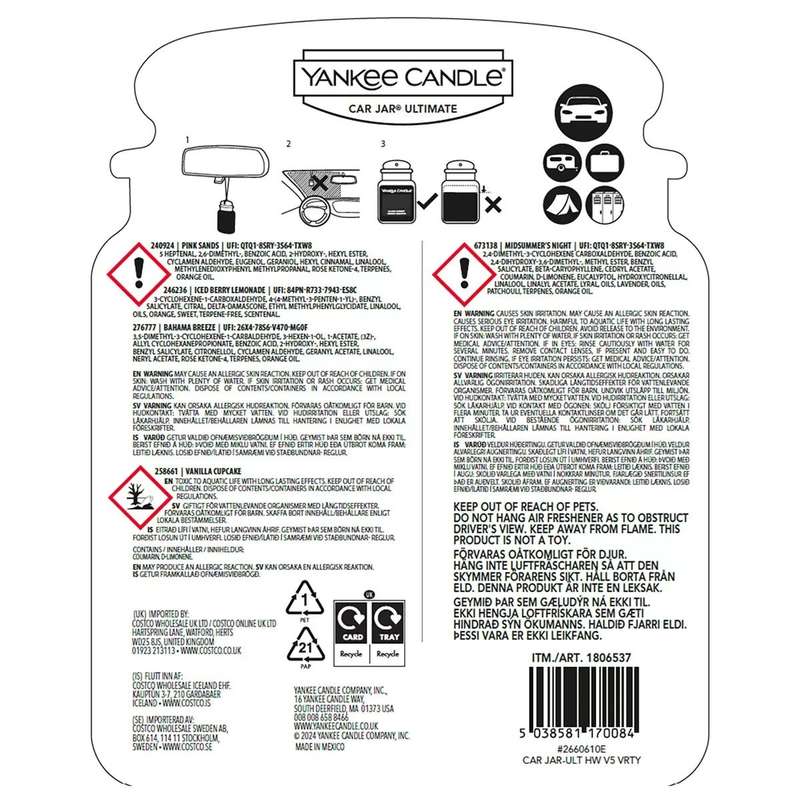 Yankee Candle Car Jar Multipack Air Fresheners