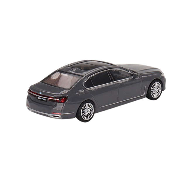 Mini GT BMW 750Li xDrive Bernina Grey Amber 1:64 Model