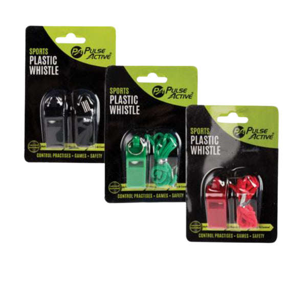 Pulse Active - Plastic Whistle With String