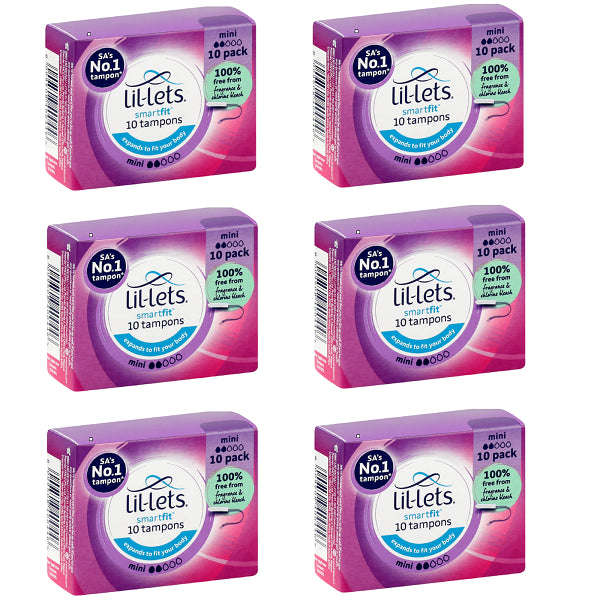 Lil-Lets Tampons Smart Fit Mini Dispenser x6