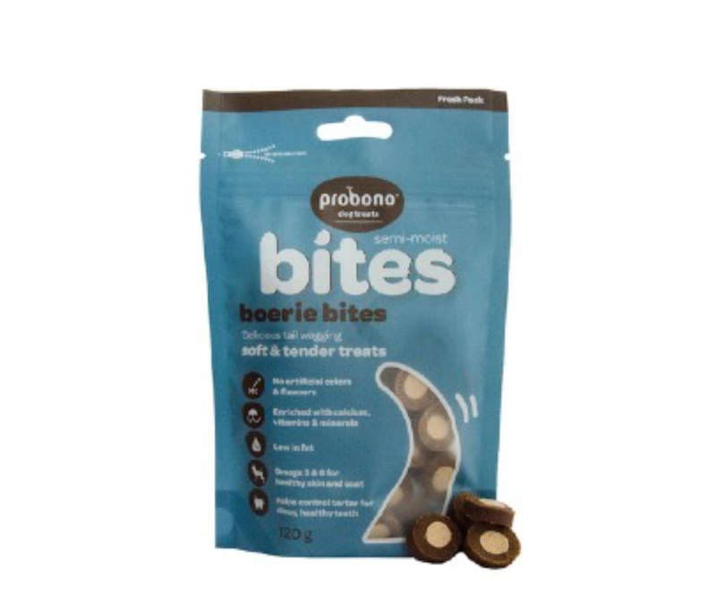 Probono Semi Moist Boerie Bites - 120g Pouch