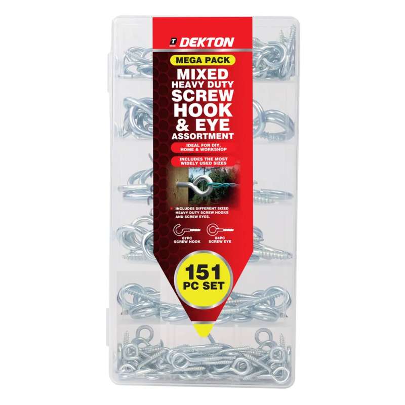 DEKTON 151PC Screw Hook & Eye Assortment