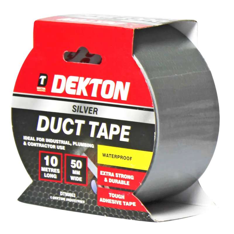 DEKTON 50mm x 10m Silver Cloth Duct Tape