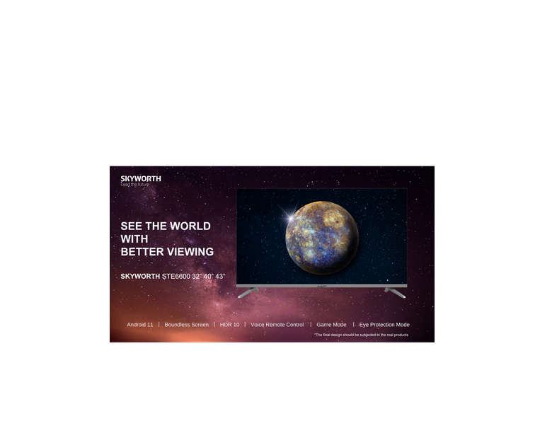 Skyworth 32" STE6600 HD Smart Google TV