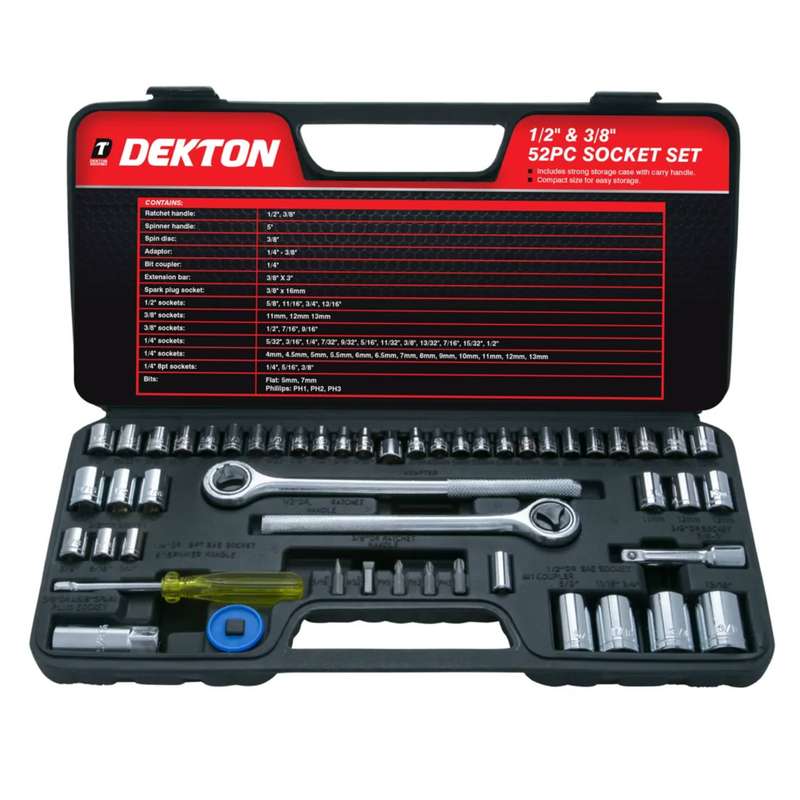 DEKTON 52PC Socket Set