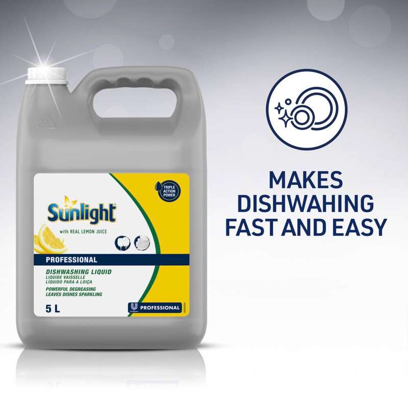 Sunlight Regular Degreasing Dishwashing Liquid Detergent 5l