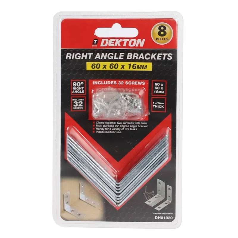 DEKTON 10PC Right Angle Bracket