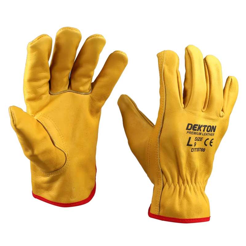 DEKTON Size 9/L Leather Working Gloves