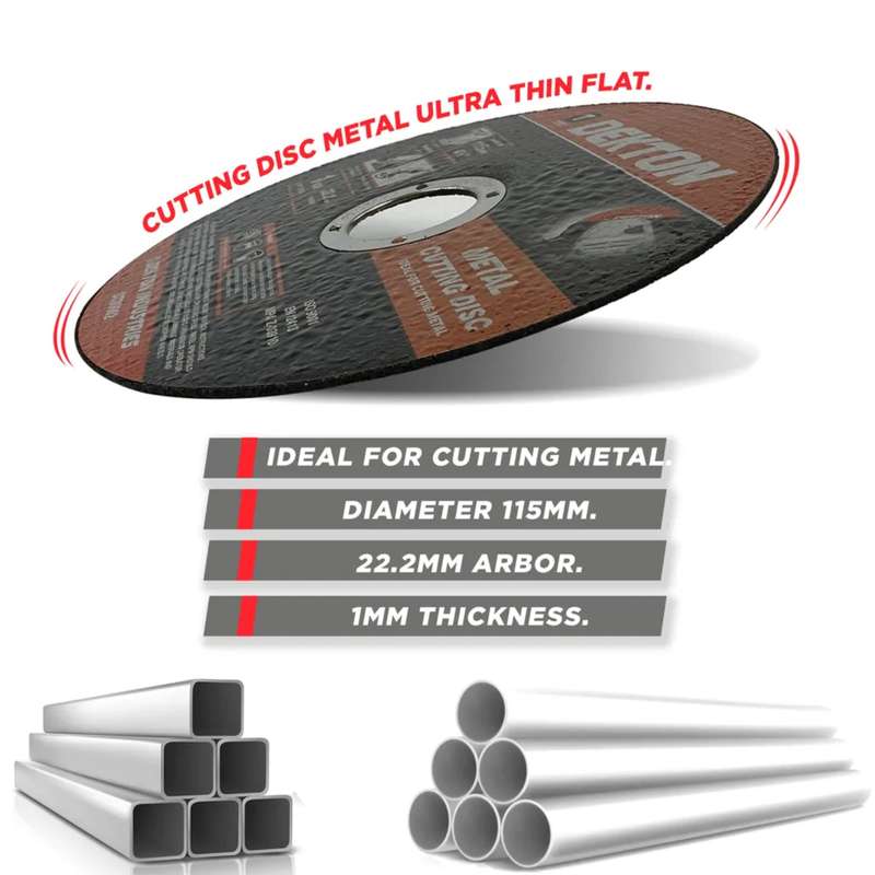 DEKTON 115mm Metal Cutting Disc - Ultra Thin Flat