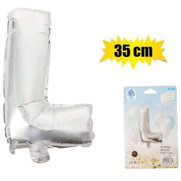 Silver Letter Helium Balloon 35cm