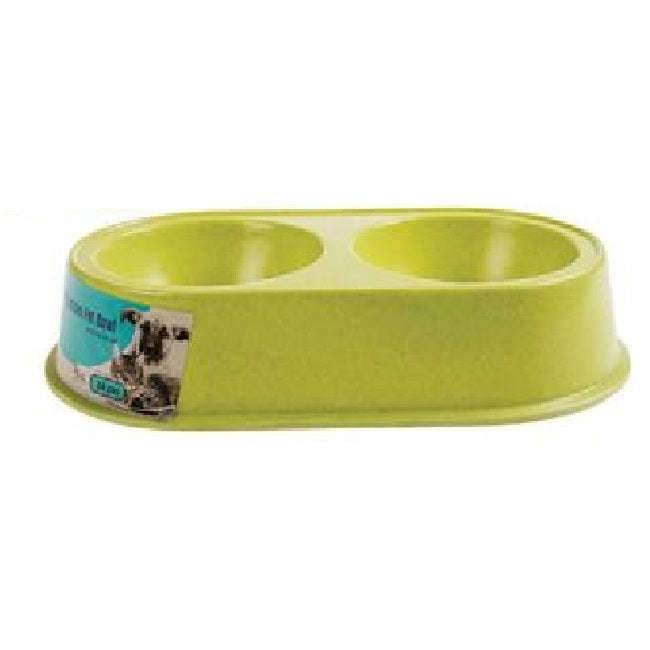 Pet dog/cat bowl bamboo double 24cm