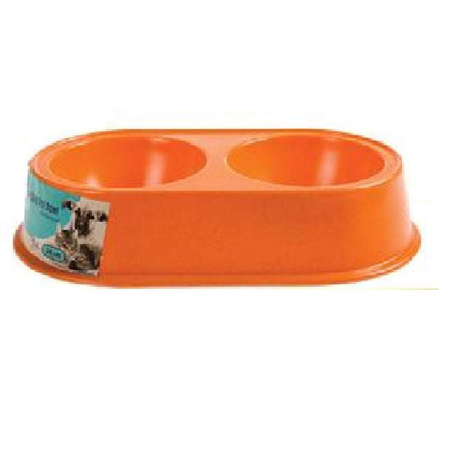 Pet dog/cat bowl bamboo double 24cm