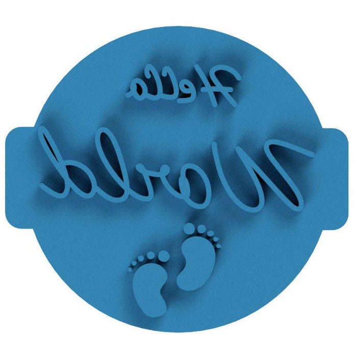 Hubbe Hello World Cookie Embosser