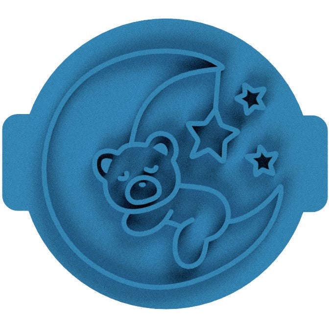 Hubbe Teddy, Moon & Stars Cookie Embosser