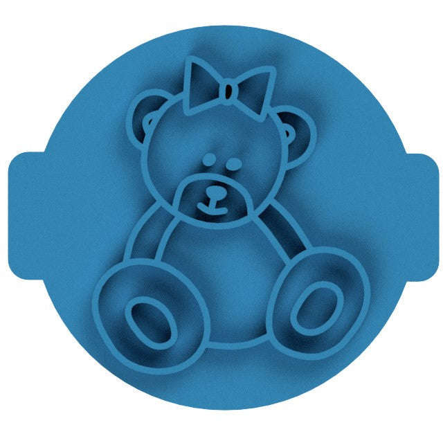 Hubbe Teddy with Bow Cookie Embosser