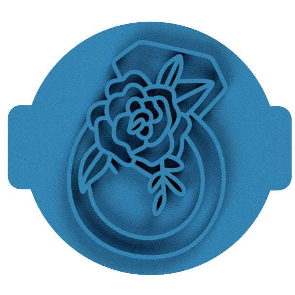 Hubbe Ring & Rose Cookie Embosser