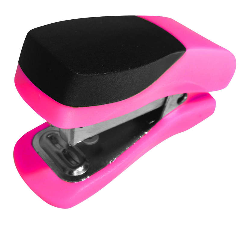 Parrot: Single Mini Pink Plastic Stapler ST3051P