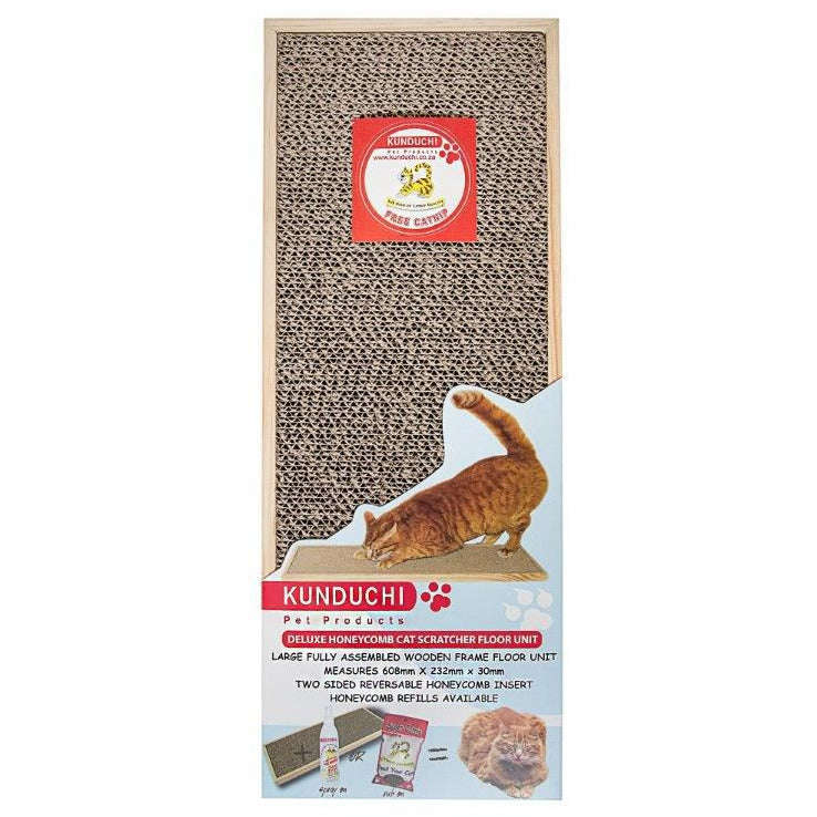 Kunduchi Wooden Cat Scratcher Floor Unit KUN007