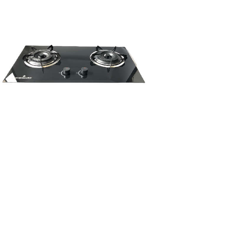 Digimark 2 burner glass Top gas stove black/flower
