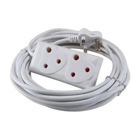 Extension Cord White 1.50mm  3m Double 10A EE1  68