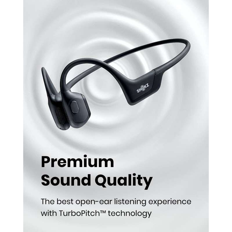 Shokz Wireless bone Conduction Headphones Open Run Black