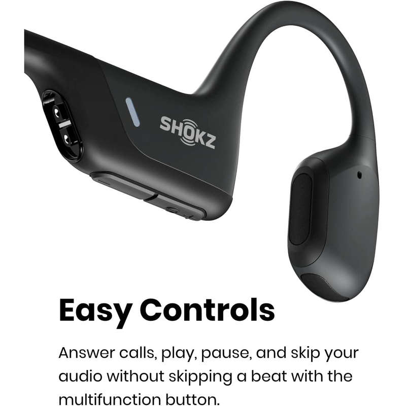 Shokz Wireless bone Conduction Headphones Open Run Black