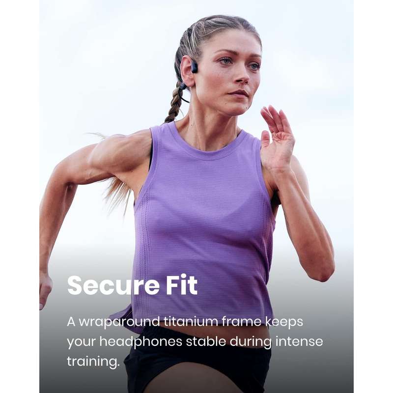 Shokz Wireless bone Conduction Headphones Open Run Black