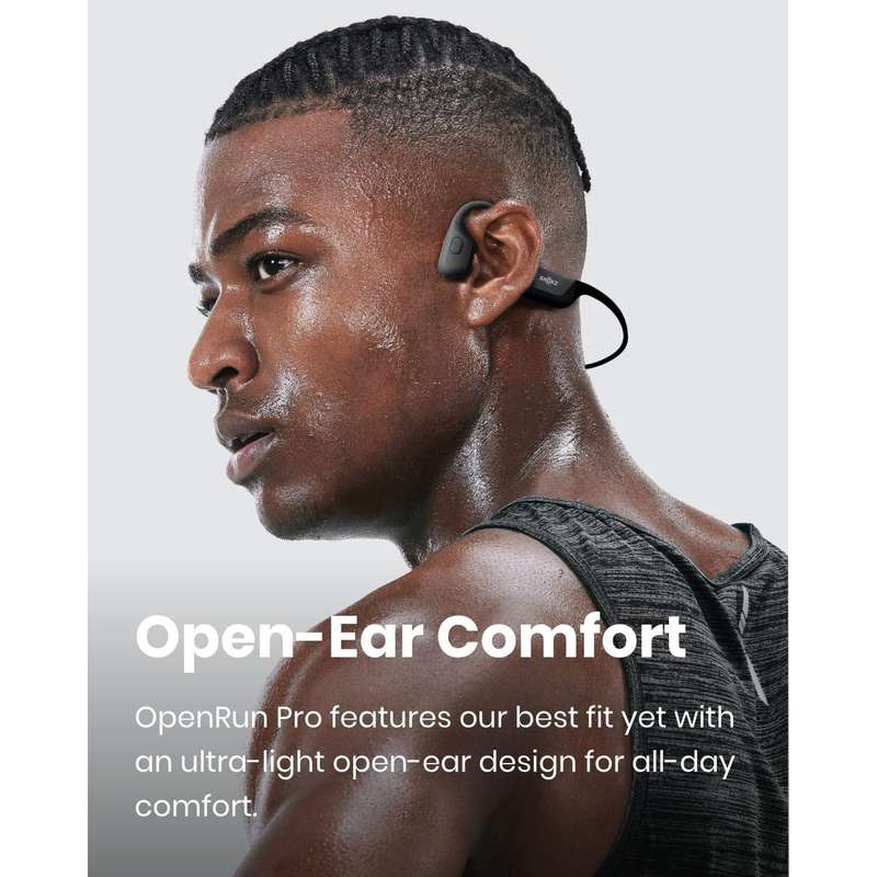 Shokz Wireless bone Conduction Headphones Open Run Black