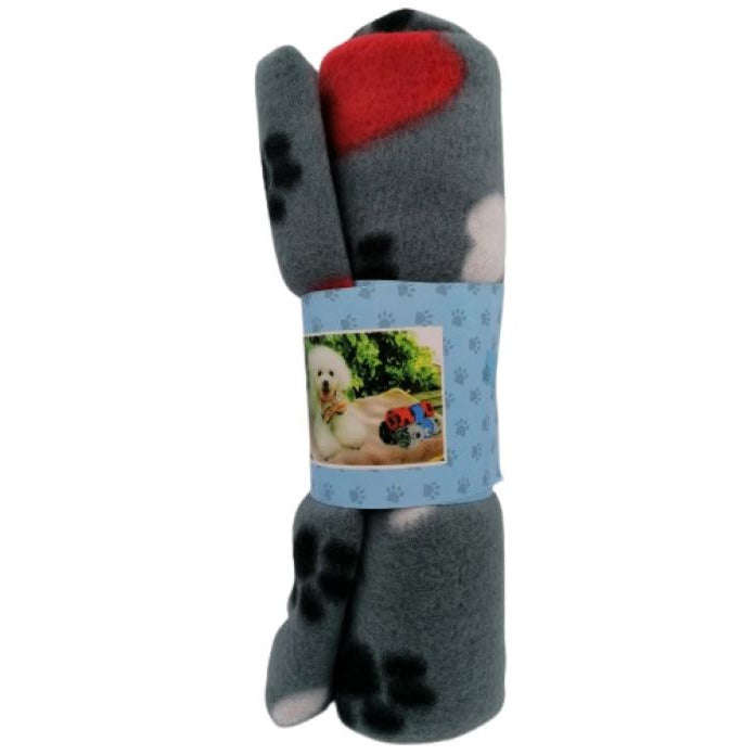 Pet Blanket - Grey with Patterns