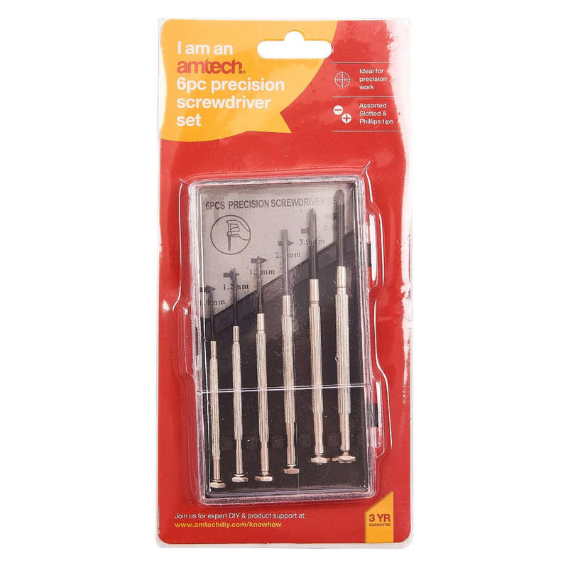 Amtech 6pc Precision Screwdriver Set L0400