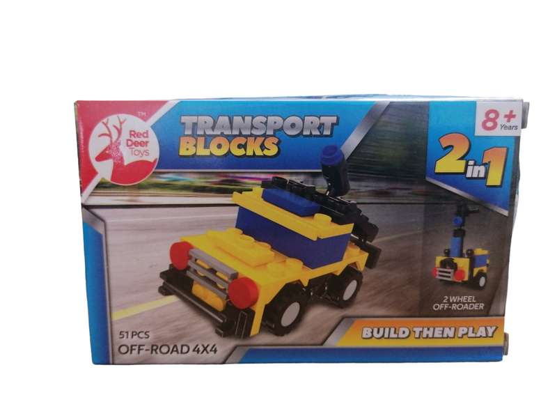Red Deer 2-In-1 Transport Building Blocks