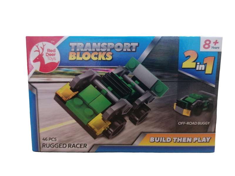 Red Deer 2-In-1 Transport Building Blocks