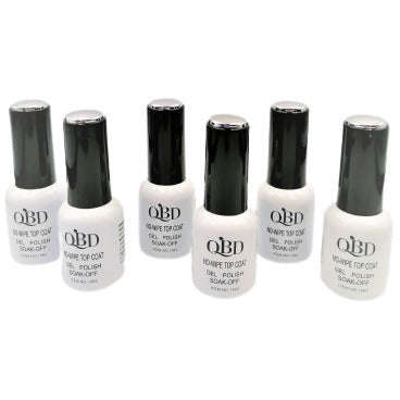 Nail Varnish No Wipe Top Coat  Set of 6 QBD-1562