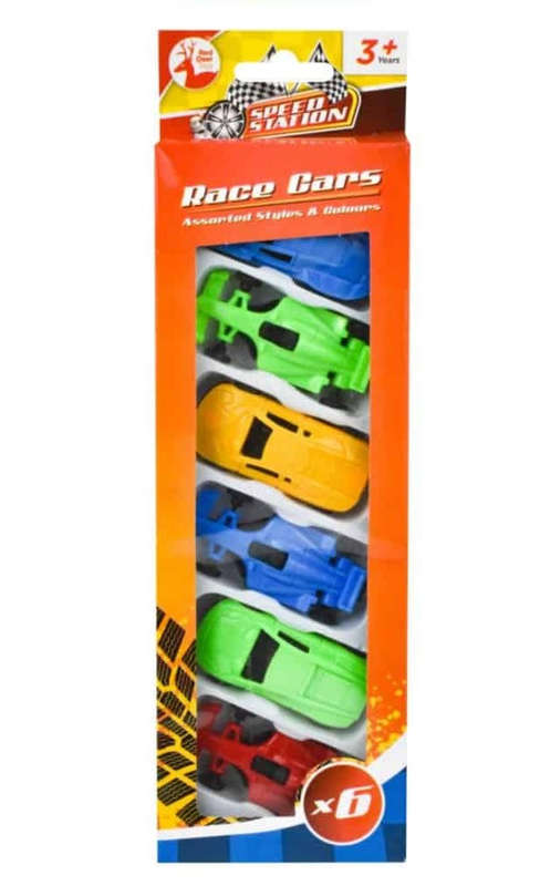 Red Deer Assorted Race Cars - 6 Pack