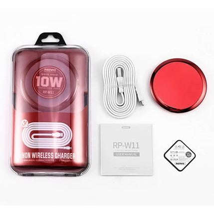 REMAX RP-W11 QI Wireless Charger - Red