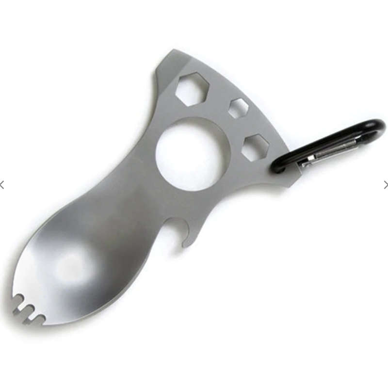 Camping Spoon Tool with Carabiner