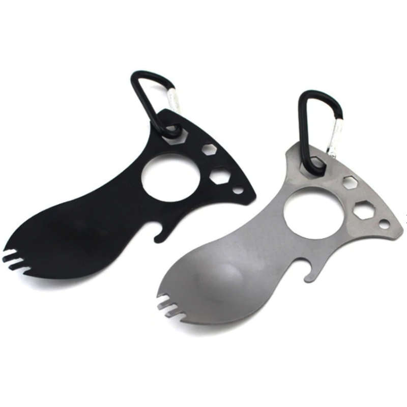 Camping Spoon Tool with Carabiner