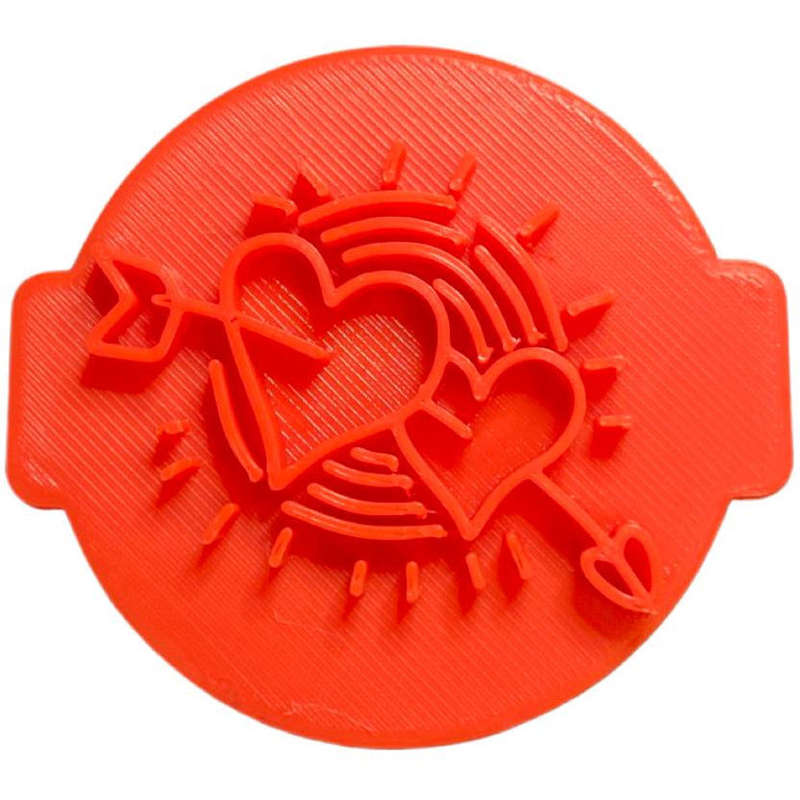 Hubbe - Double Heart with Arrow - Cookie Embosser