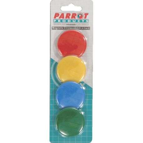 Parrot 40mm Circle Magnets (Pack of 4) BA0612