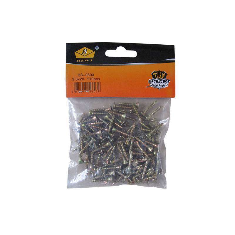 HSWJ 3.5x20 110pc Lag Spike Star Screws BS-2603