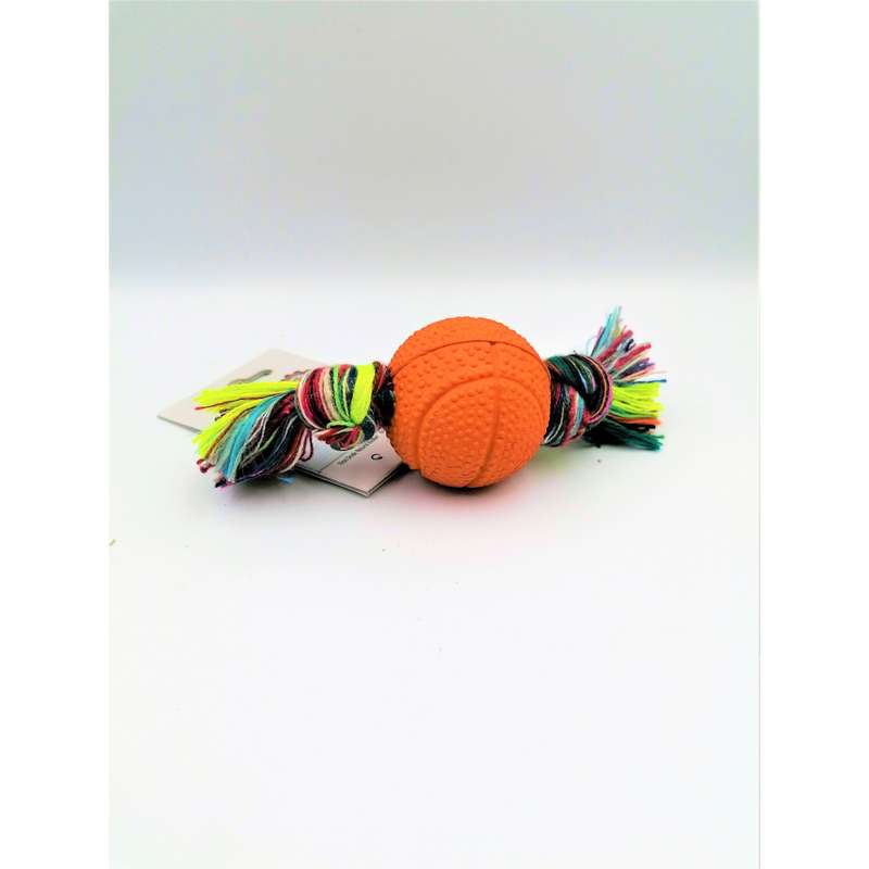SP Basket Ball with Chew Rope 4cm Orange  SP2058
