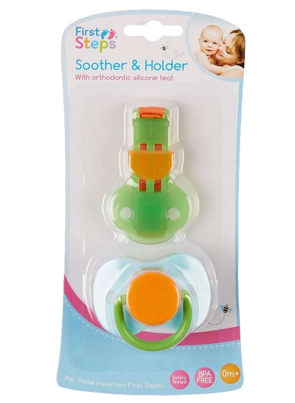 First Steps Silicone Teat Soother & Holder