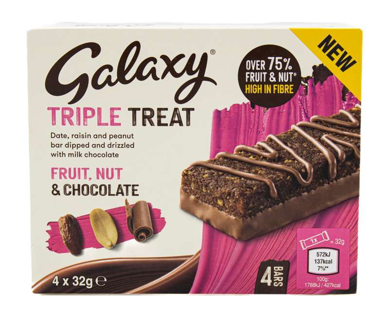 GALAXY TRIPLE TREAT FRUIT NUT & CHOCOLATE