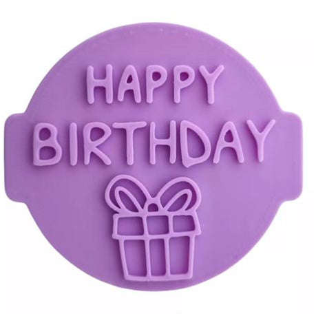 Hubbe Happy Birthday Present Cookie Embosser