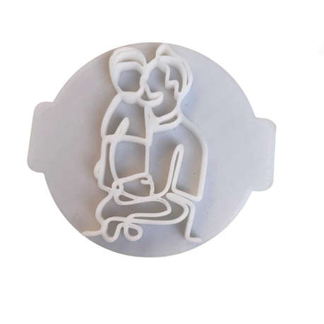 Hubbe - Father and Child - Cookie Embosser