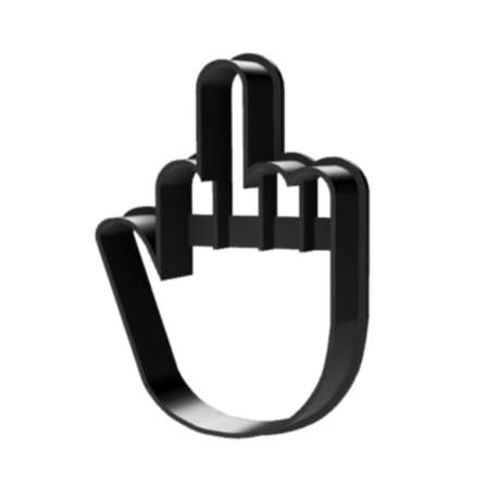 Hubbe Cookie Cutter - 3D Middle Finger