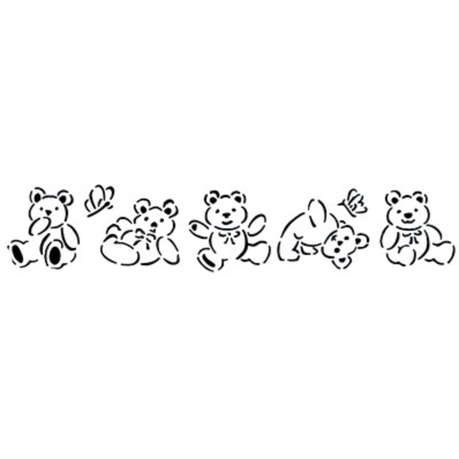 Jem Stencil - Tumbling Ted - 180 x 35mm / 7 x 1.4